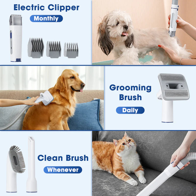 Paws & Purrz Advanced HairHero 7-in-1 Grooming Vacuum Blue