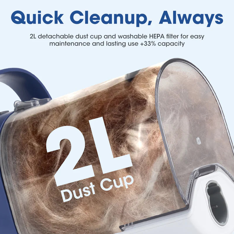 Paws & Purrz Advanced HairHero 7-in-1 Grooming Vacuum Blue