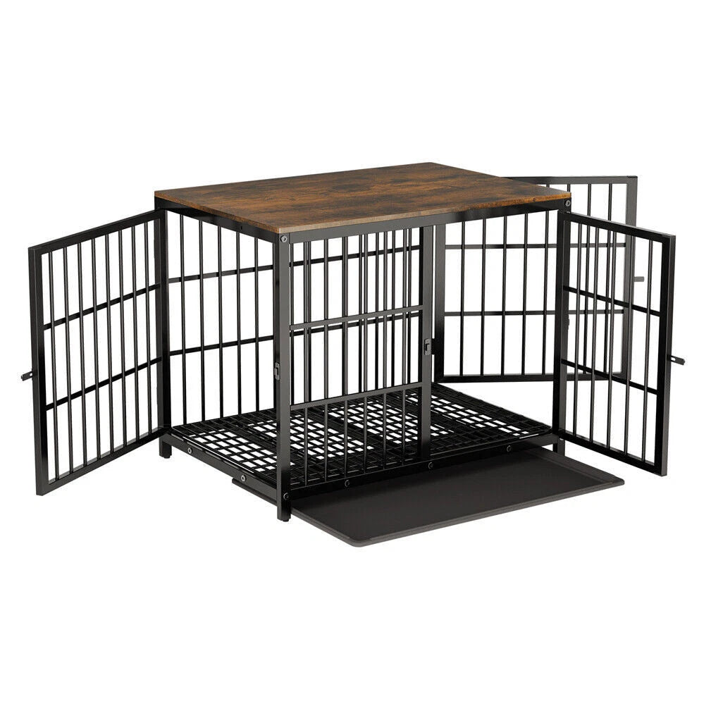Luxury Wooden Dog Kennel & Side Table