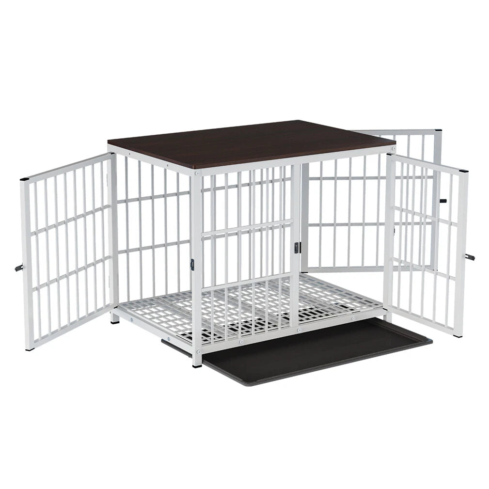 Luxury Wooden Dog Kennel & Side Table
