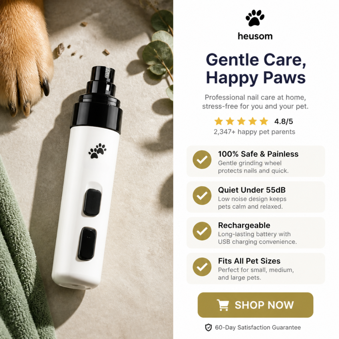 Paws & Purrz™ Advanced Pro 7-in-1 All-Inclusive Pet Grooming Kit with Nail Trimmer & Grinder