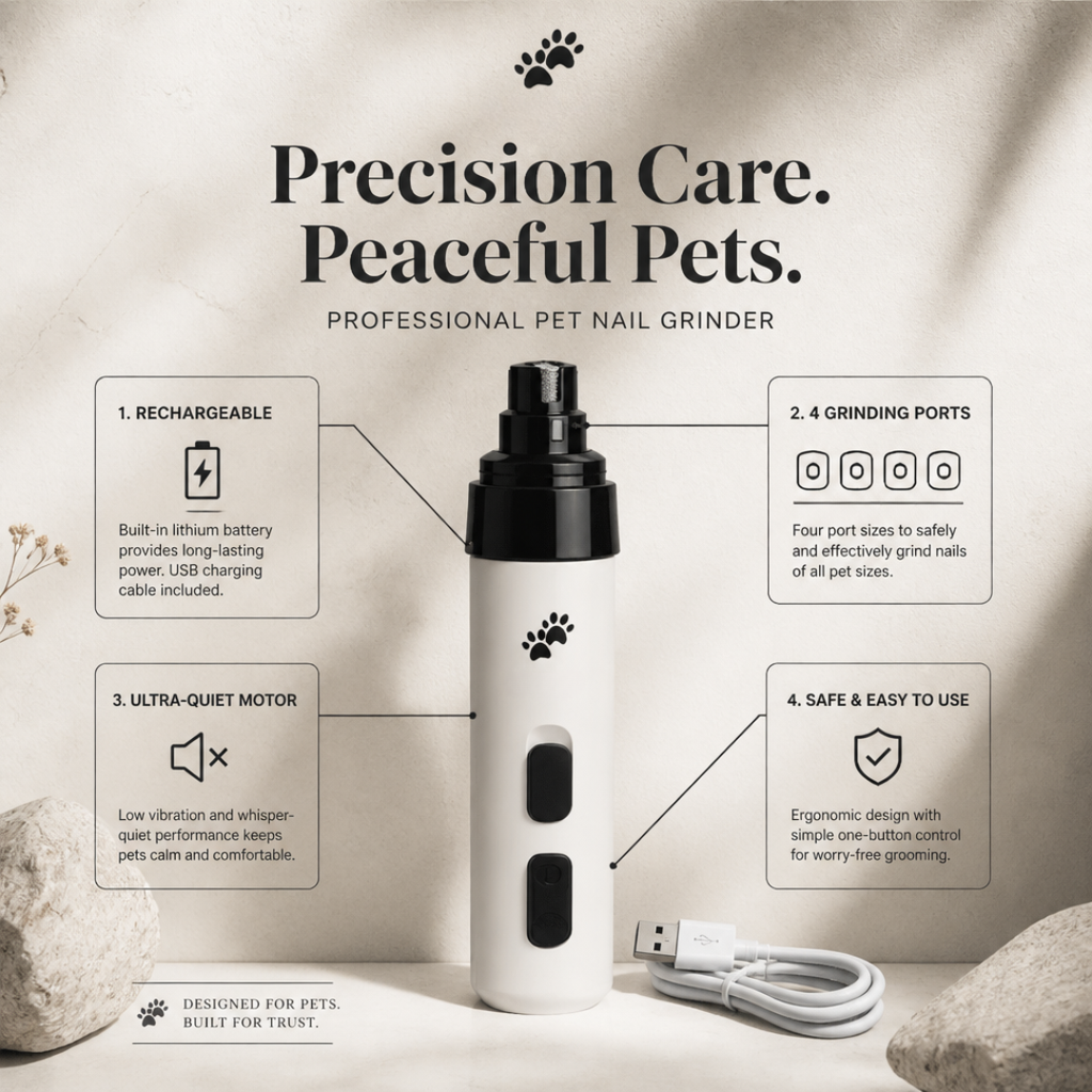 Pet Nail Grinder: Calm, Quiet Grooming at Home