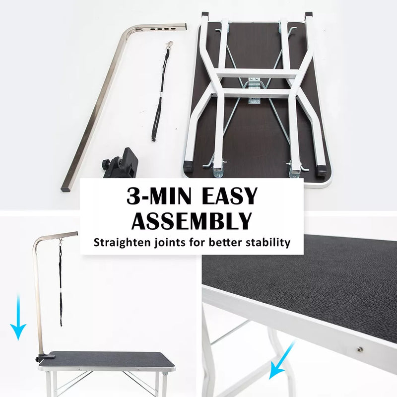 Advanced Foldable & Adjustable Pet Grooming Table for Professionals