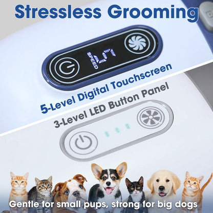 Paws & Purrz Advanced HairHero 7-in-1 Grooming Vacuum Blue