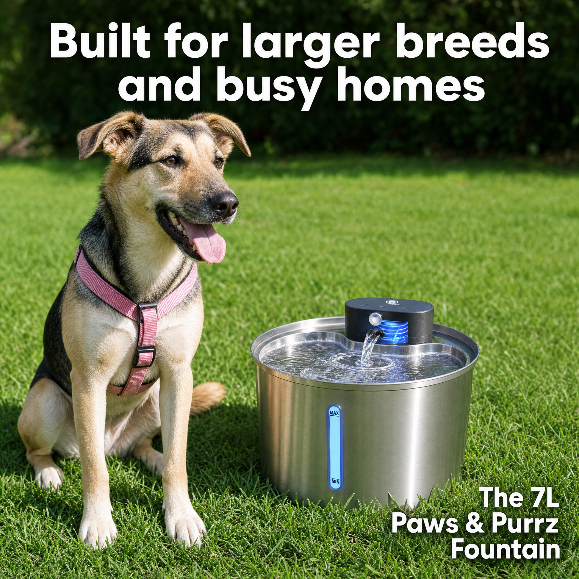 Paws & Purrz HydroFlow LED Automatic Pet Water Fountain