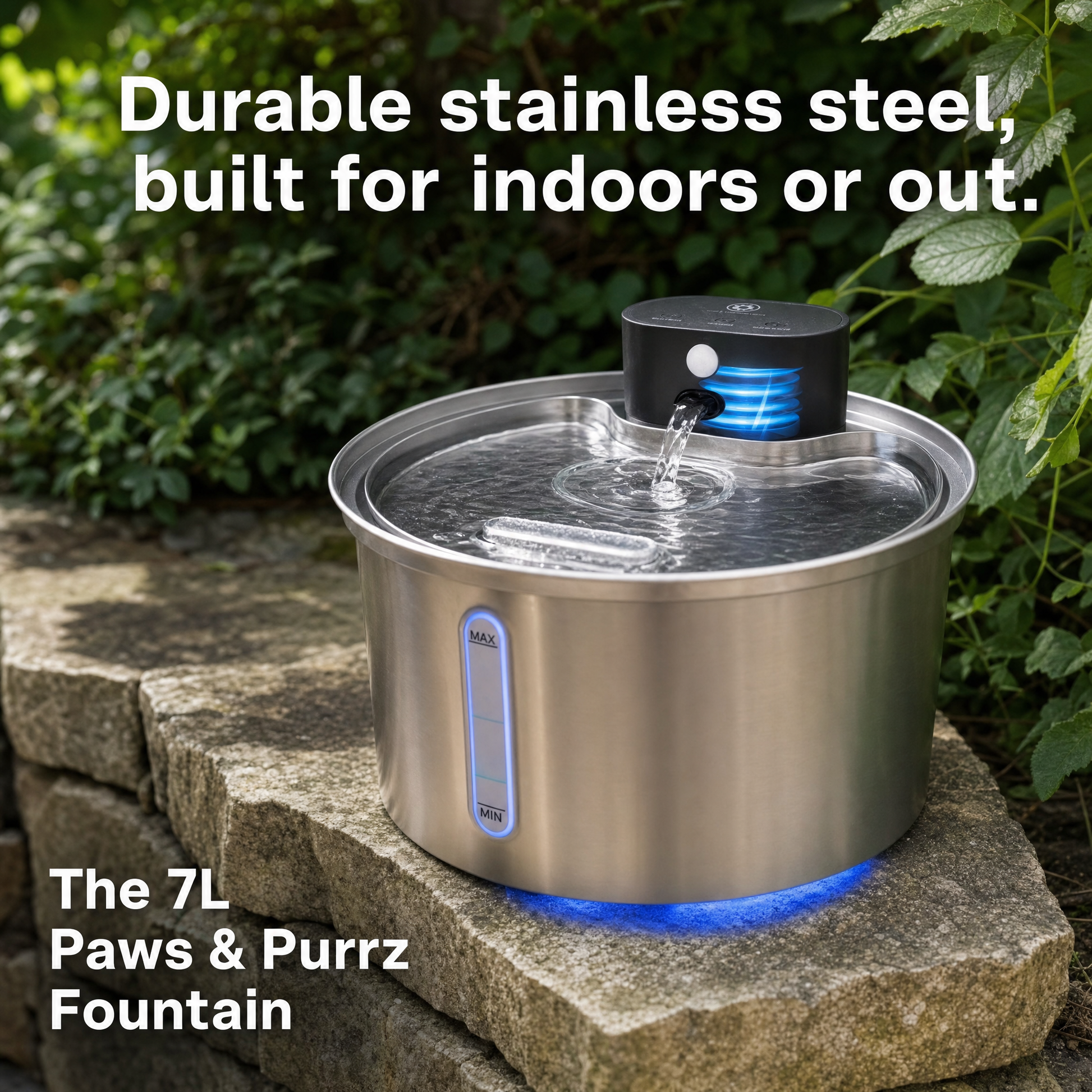 Paws & Purrz HydroFlow LED Automatic Pet Water Fountain