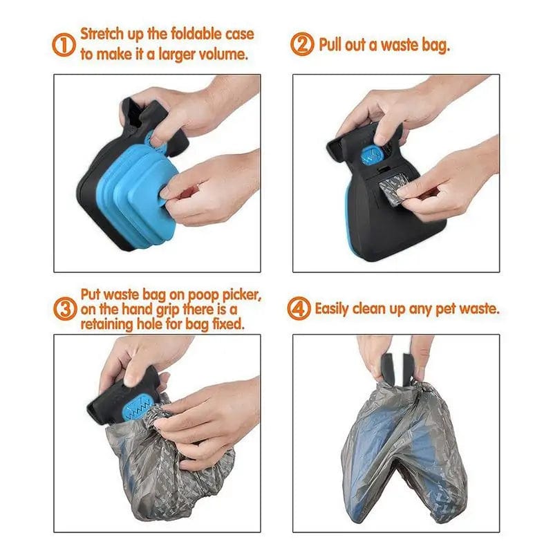Paws & Purrz SwiftGrip™ Pet Poop Scooper with Waste Bag Dispenser