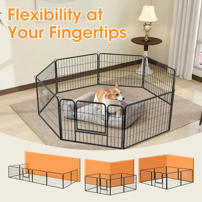 Dog 8 Panel Playpen Paws and Purrz