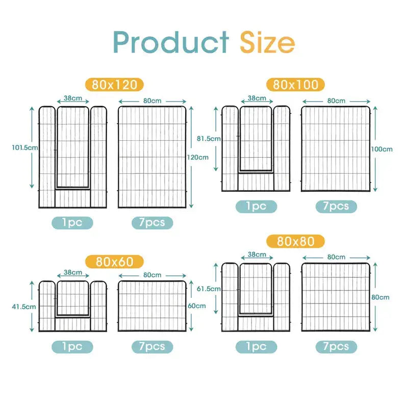 Dog 8 Panel Playpen Paws and Purrz