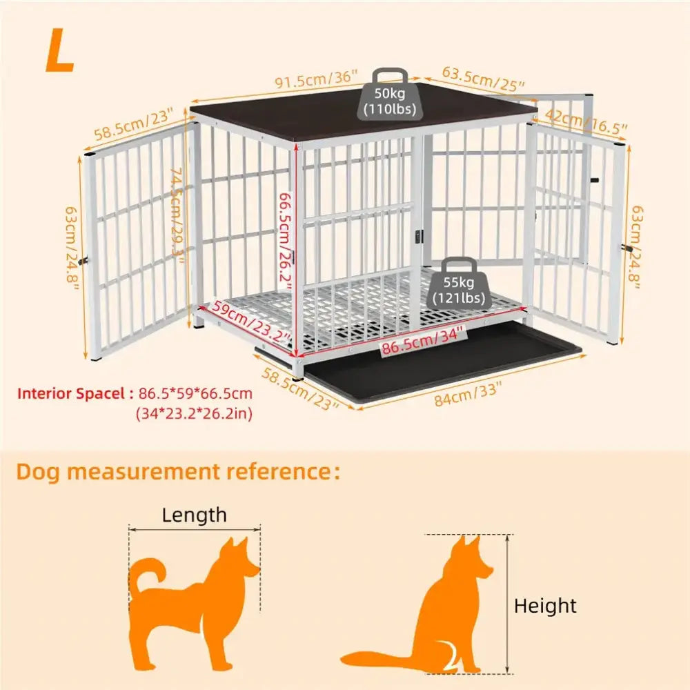 Luxury Wooden Dog Kennel & Side Table Paws and Purrz