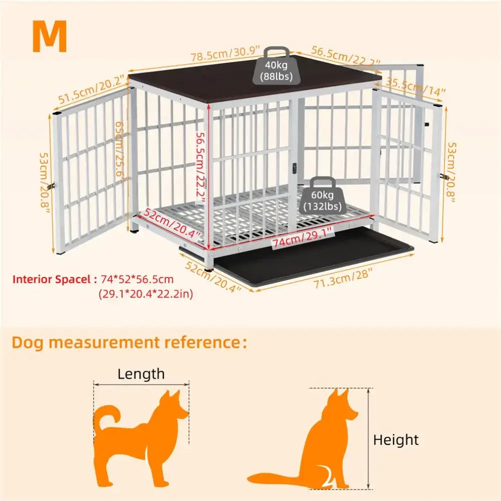 Luxury Wooden Dog Kennel & Side Table Paws and Purrz