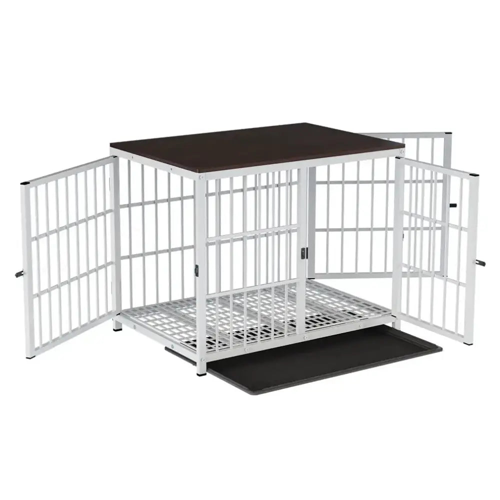 Luxury Wooden Dog Kennel & Side Table Paws and Purrz