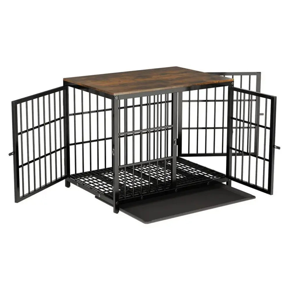 Luxury Wooden Dog Kennel & Side Table Paws and Purrz