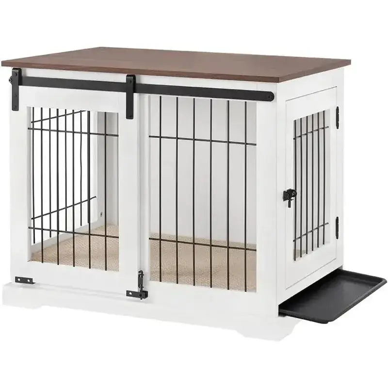 Luxury Wooden Dog Kennel & Side Table Paws and Purrz