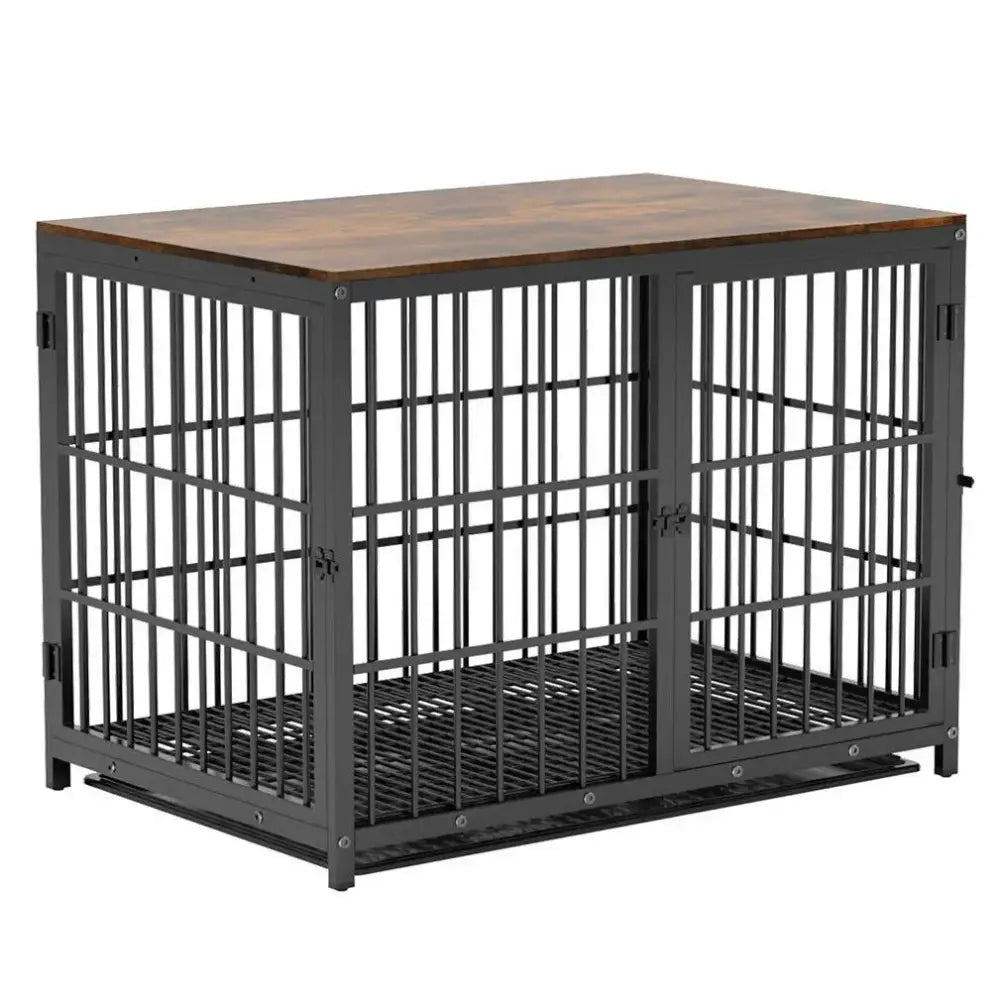 Luxury Wooden Dog Kennel & Side Table Paws and Purrz