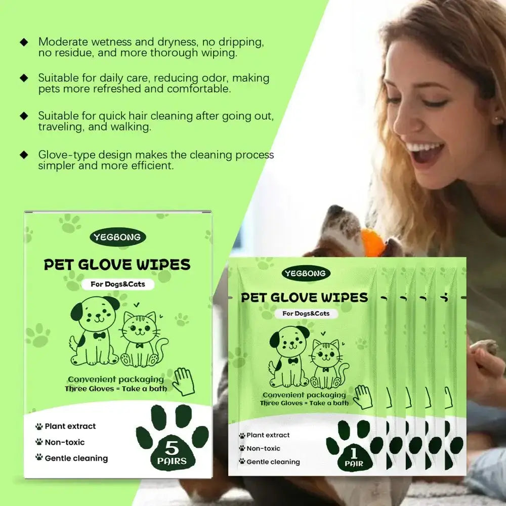 Paws & Purrz Grooming Glove Wipes Paws and Purrz