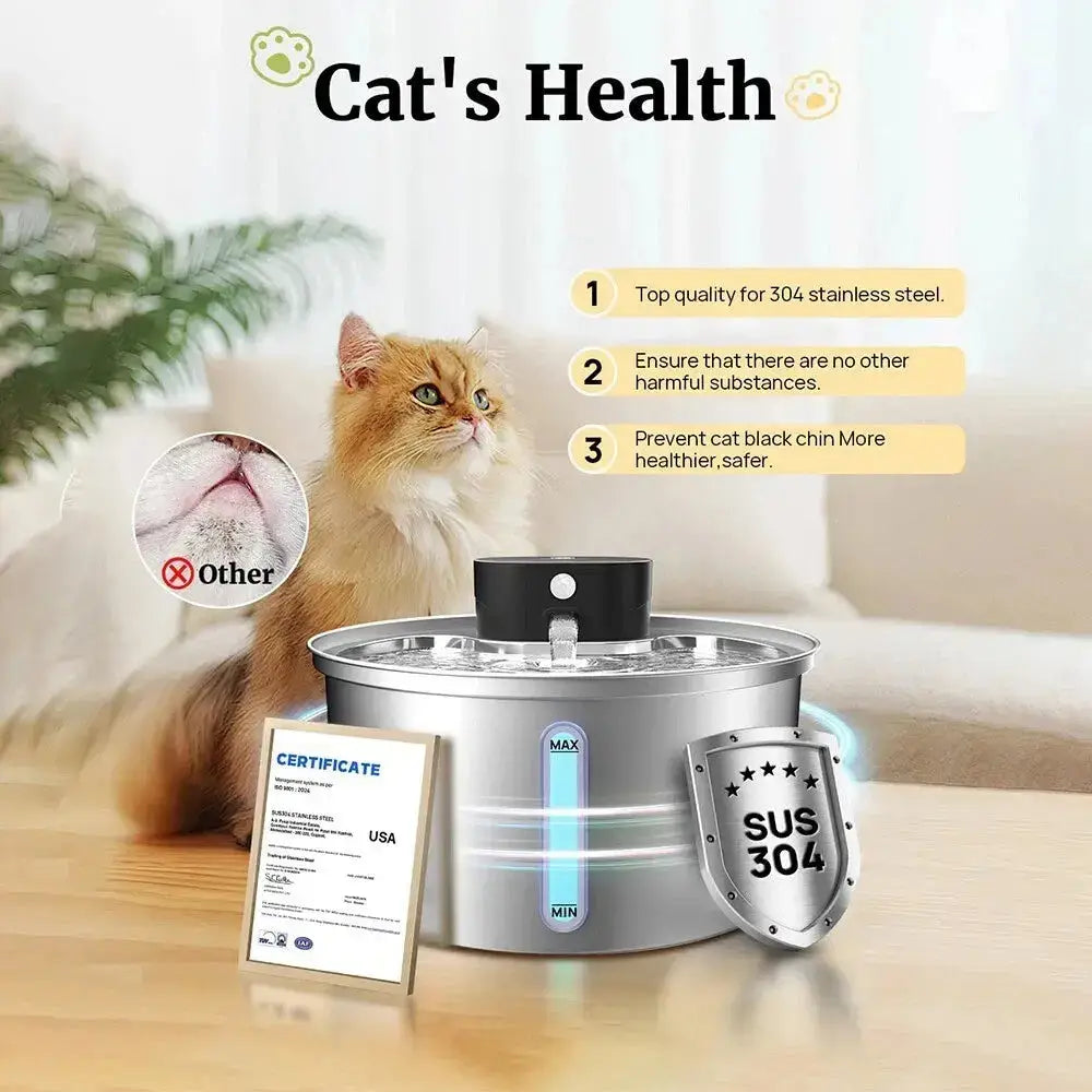 Paws & Purrz HydroFlow LED Automatic Pet Water Fountain Paws and Purrz