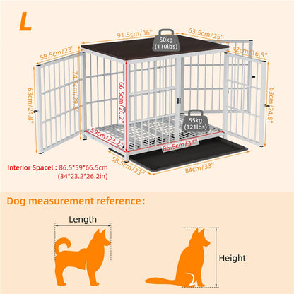 Luxury Wooden Dog Kennel & Side Table