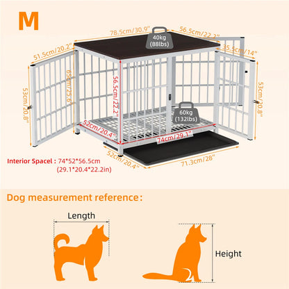 Luxury Wooden Dog Kennel & Side Table