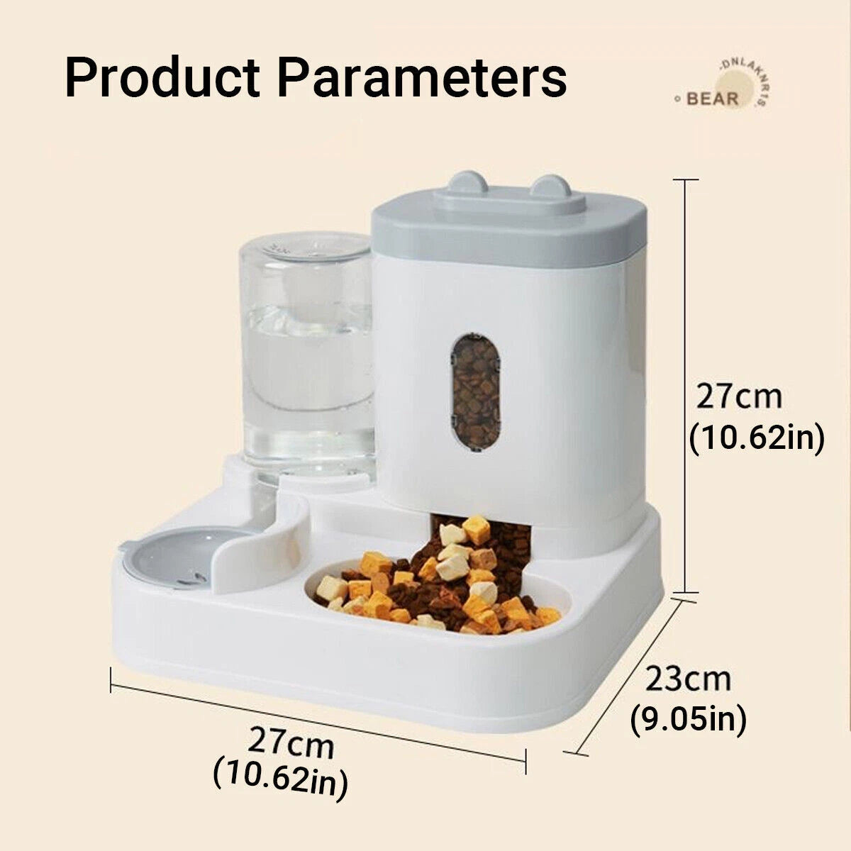 Paws & Purrz 2-in-1 Vertical Feeder & Drinker
