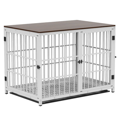 Luxury Wooden Dog Kennel & Side Table