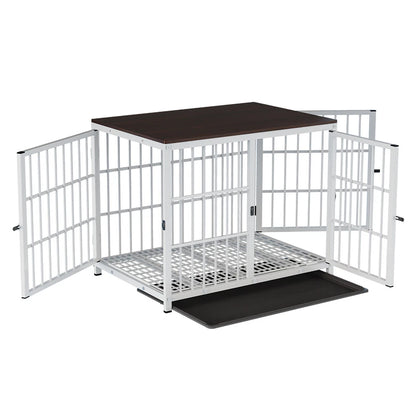 Luxury Wooden Dog Kennel & Side Table