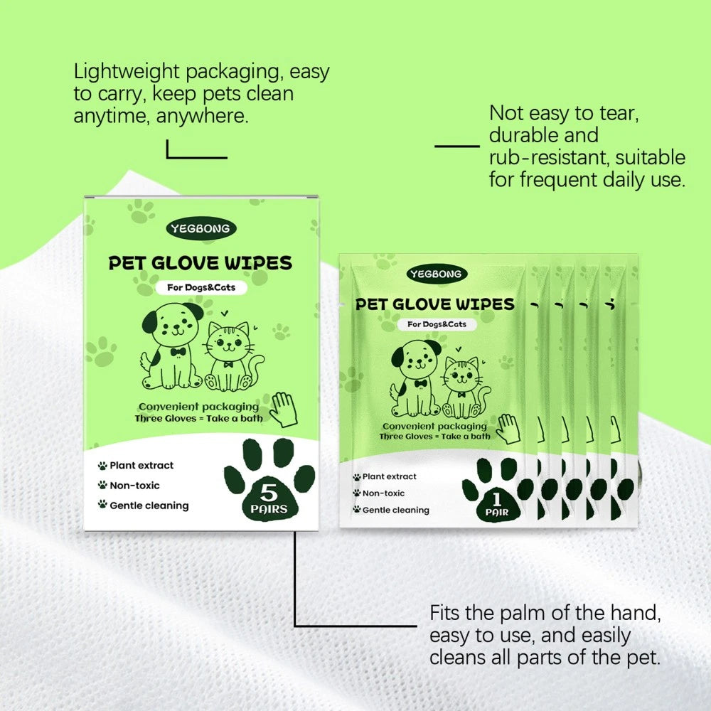 Paws & Purrz Grooming Glove Wipes