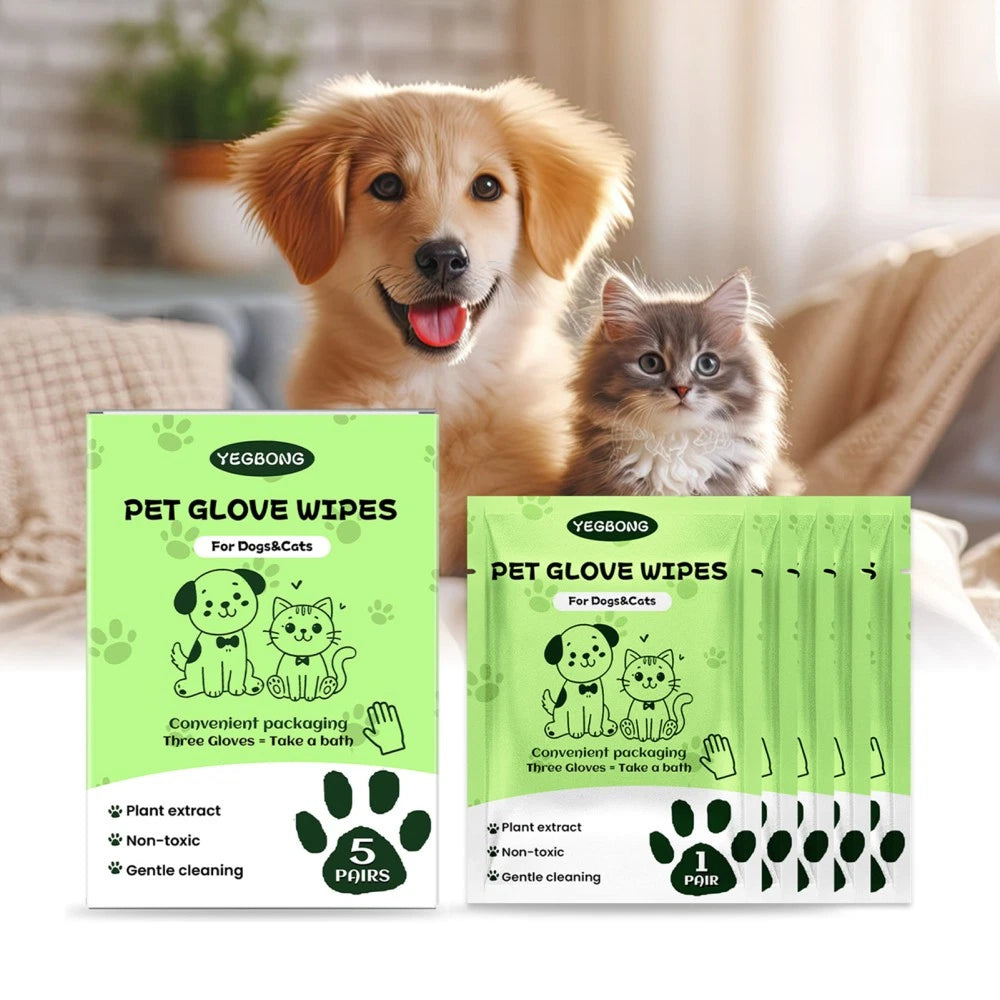 Paws & Purrz Grooming Glove Wipes